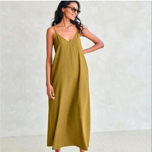 Jenni Kayne Riviera Slip Dress-Small-Color:Safari